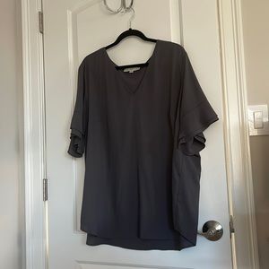 Loft Plus Flutter Sleeve Top